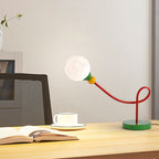 Lumendat Modern Art Deco Kids Iron PLA Moon Wired 1-Light Table Lamp For Study Lumendat