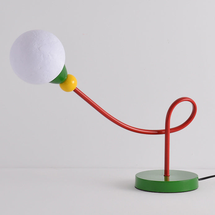 Lumendat Modern Art Deco Kids Iron PLA Moon Wired 1-Light Table Lamp For Study Lumendat