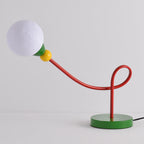 Lumendat Modern Art Deco Kids Iron PLA Moon Wired 1-Light Table Lamp For Study Lumendat