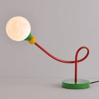 Lumendat Modern Art Deco Kids Iron PLA Moon Wired 1-Light Table Lamp For Study Lumendat