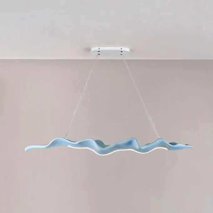 Traditional Japanese Fiberglass Silica Iron Wavey Drift Imitation Wood LED Chandeliers Island Light for Dining Room Lumendat