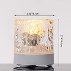 Contemporary Creative USB Rechargeable Acrylic Cylinder Ripple LED Table Lamp Night Light For Bedroom Lumendat