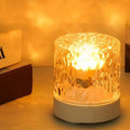 Contemporary Creative USB Rechargeable Acrylic Cylinder Ripple LED Table Lamp Night Light For Bedroom Lumendat
