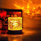 Contemporary Creative USB Rechargeable Acrylic Cylinder Ripple LED Table Lamp Night Light For Bedroom Lumendat