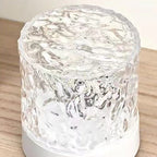 Contemporary Creative USB Rechargeable Acrylic Cylinder Ripple LED Table Lamp Night Light For Bedroom Lumendat