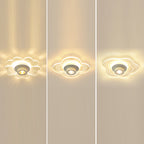 Contemporary Nordic Iron Aluminum Acrylic Flower Cloud Sunset Spotlight LED Flush Mount Ceiling Light For Hallway