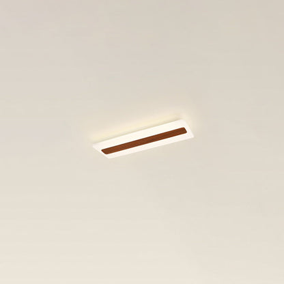 Modern Minimalist Rectangular Strip Iron Acrylic LED Flush Mount Ceiling Light For Hallway