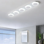 Modern Simplicity Iron Acrylic Square Round Strip LED Semi-Flush Mount Ceiling Light For Hallway