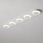 Modern Simplicity Iron Acrylic Square Round Strip LED Semi-Flush Mount Ceiling Light For Hallway