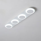Modern Simplicity Iron Acrylic Square Round Strip LED Semi-Flush Mount Ceiling Light For Hallway