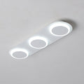 Modern Simplicity Iron Acrylic Square Round Strip LED Semi-Flush Mount Ceiling Light For Hallway
