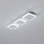 Modern Simplicity Iron Acrylic Square Round Strip LED Semi-Flush Mount Ceiling Light For Hallway