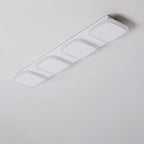 Modern Simplicity Iron Acrylic Square Round Strip LED Semi-Flush Mount Ceiling Light For Hallway
