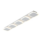 Modern Simplicity Iron Acrylic Square Round Strip LED Semi-Flush Mount Ceiling Light For Hallway