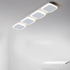 Modern Simplicity Iron Acrylic Square Round Strip LED Semi-Flush Mount Ceiling Light For Hallway