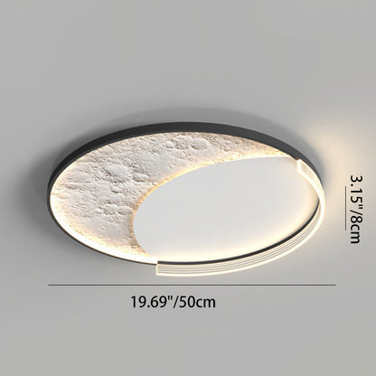 Contemporary Scandinavian Iron Acrylic Round Cloud Heart Moon LED Flush Mount Ceiling Light for Bedroom