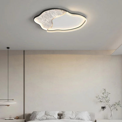 Contemporary Scandinavian Iron Acrylic Round Cloud Heart Moon LED Flush Mount Ceiling Light for Bedroom