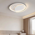 Contemporary Scandinavian Iron Acrylic Round Cloud Heart Moon LED Flush Mount Ceiling Light for Bedroom