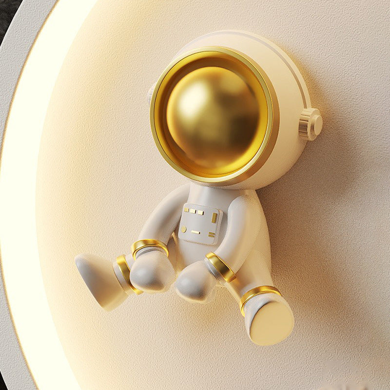 Lumendat Contemporary Nordic Iron Acrylic Resin Kids Moon Astronaut Round Cloud Heart LED Wall Sconce Lamp For Bedside Lumendat