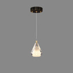 Modern Luxury Brass Crystal Triangle Diamond 1/2/3 Light Pendant Light For Bedside