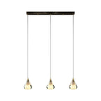 Modern Luxury Brass Crystal Triangle Diamond 1/2/3 Light Pendant Light For Bedside