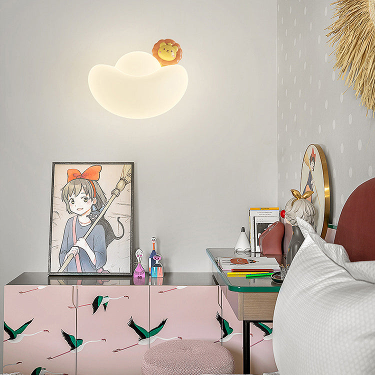 Lumendat Contemporary Creative Kids Iron PE Gold Bullion Animal Wealthy God LED Wall Sconce Lamp For Bedside Lumendat