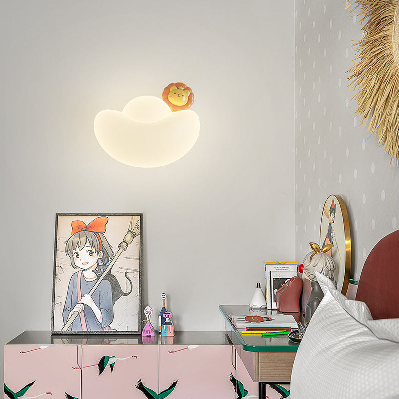 Lumendat Contemporary Creative Kids Iron PE Gold Bullion Animal Wealthy God LED Wall Sconce Lamp For Bedside Lumendat