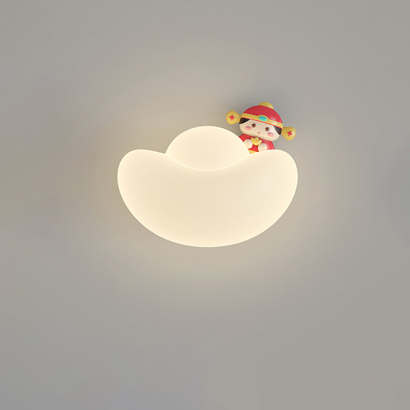 Lumendat Contemporary Creative Kids Iron PE Gold Bullion Animal Wealthy God LED Wall Sconce Lamp For Bedside Lumendat