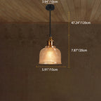 Contemporary Retro Metal Glass Frosted Dome Cap 1-light Pendant Light for Dining Room BulbSquare