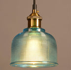 Contemporary Retro Metal Glass Frosted Dome Cap 1-light Pendant Light for Dining Room BulbSquare