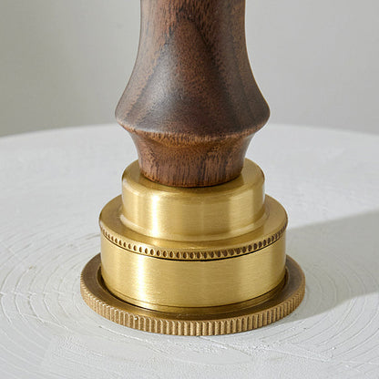 Traditional Japanese Ceramic Brass Walnut Cylinder Conic Texture 1-Light Pendant Light For Dining Room