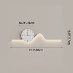 Contemporary Creative Iron Acrylic Line Clock LED Wall Sconce Lamp For Living Room
