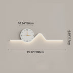 Contemporary Creative Iron Acrylic Line Clock LED Wall Sconce Lamp For Living Room