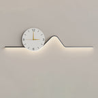 Contemporary Creative Iron Acrylic Line Clock LED Wall Sconce Lamp For Living Room