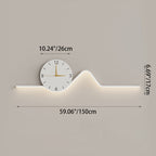 Contemporary Creative Iron Acrylic Line Clock LED Wall Sconce Lamp For Living Room