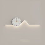 Contemporary Creative Iron Acrylic Line Clock LED Wall Sconce Lamp For Living Room