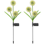 Modern Art Deco Solar Waterproof Stainless Steel ABS Copper Wire Dandelion Plant Ball Ground Plug LED Outdoor Light Landscape Lighting For Garden Lumendat