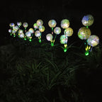 Modern Art Deco Solar Waterproof Stainless Steel ABS Copper Wire Dandelion Plant Ball Ground Plug LED Outdoor Light Landscape Lighting For Garden Lumendat