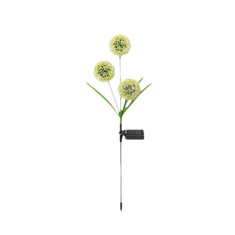 Modern Art Deco Solar Waterproof Stainless Steel ABS Copper Wire Dandelion Plant Ball Ground Plug LED Outdoor Light Landscape Lighting For Garden Lumendat