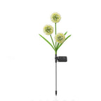 Modern Art Deco Solar Waterproof Stainless Steel ABS Copper Wire Dandelion Plant Ball Ground Plug LED Outdoor Light Landscape Lighting For Garden Lumendat