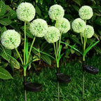 Modern Art Deco Solar Waterproof Stainless Steel ABS Copper Wire Dandelion Plant Ball Ground Plug LED Outdoor Light Landscape Lighting For Garden Lumendat