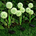 Modern Art Deco Solar Waterproof Stainless Steel ABS Copper Wire Dandelion Plant Ball Ground Plug LED Outdoor Light Landscape Lighting For Garden Lumendat