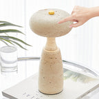 Traditional Japanese Rechargeable Marble Pattern Acrylic Column LED Table Lamp For Bedside Lumendat