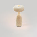 Traditional Japanese Rechargeable Marble Pattern Acrylic Column LED Table Lamp For Bedside Lumendat