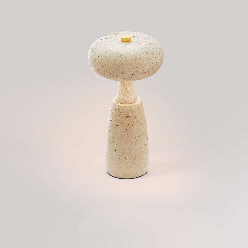Traditional Japanese Rechargeable Marble Pattern Acrylic Column LED Table Lamp For Bedside Lumendat
