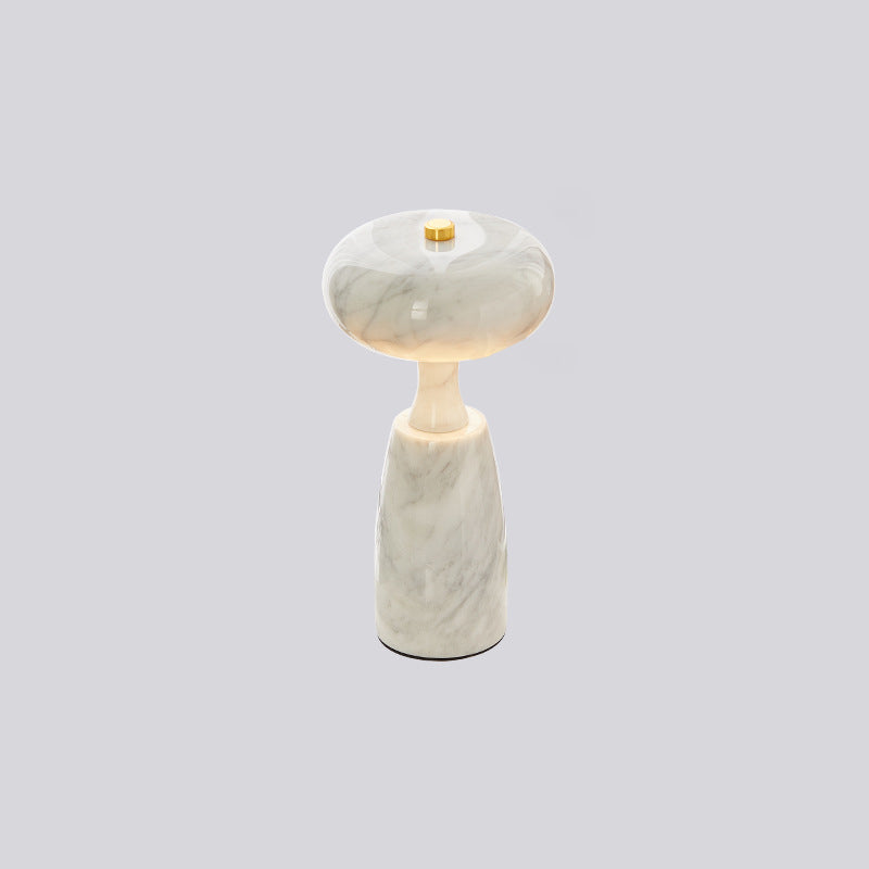 Traditional Japanese Rechargeable Marble Pattern Acrylic Column LED Table Lamp For Bedside Lumendat