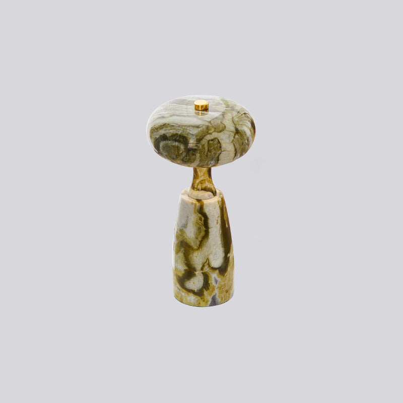 Traditional Japanese Rechargeable Marble Pattern Acrylic Column LED Table Lamp For Bedside Lumendat