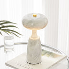 Traditional Japanese Rechargeable Marble Pattern Acrylic Column LED Table Lamp For Bedside Lumendat
