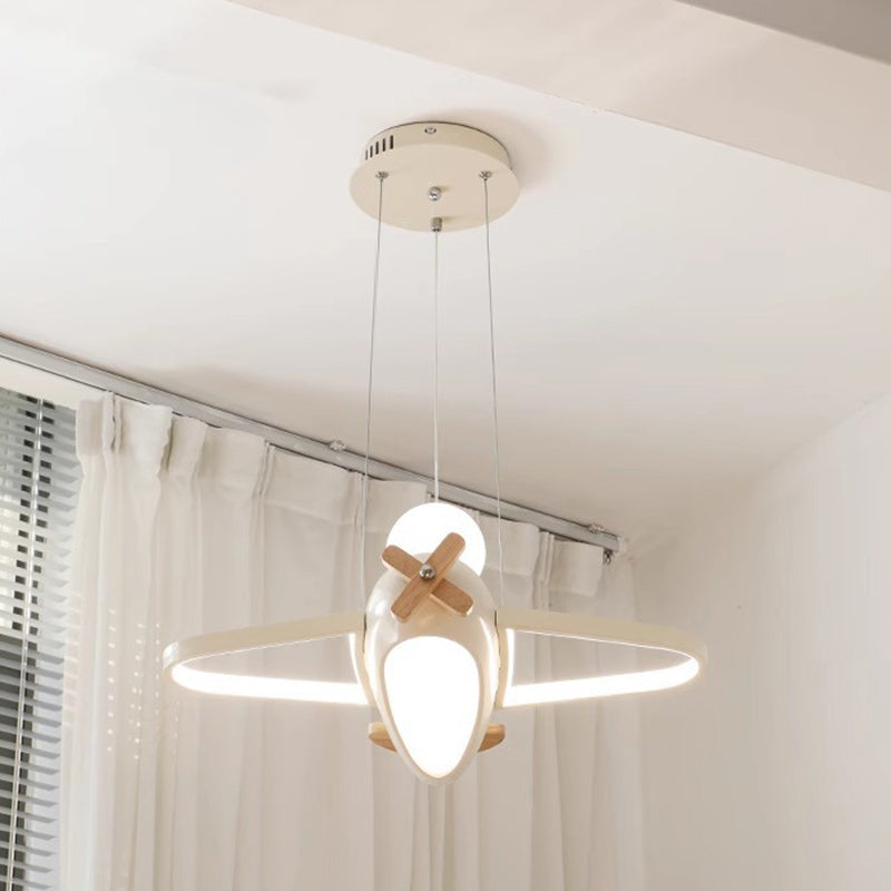 Lumendat Contemporary Creative Kids Aircraft Resin Metal Glass Acrylic LED Chandeliers For Bedroom Lumendat