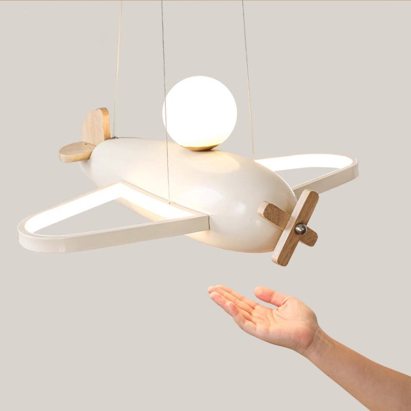 Lumendat Contemporary Creative Kids Aircraft Resin Metal Glass Acrylic LED Chandeliers For Bedroom Lumendat